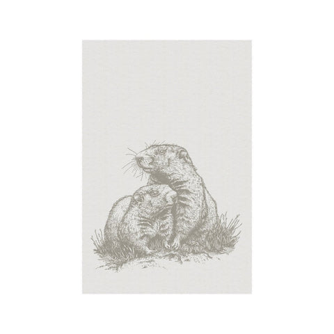 mumix - Marmot køkkenhåndklæde taupe - alpin charme til dit køkken 🐾✨