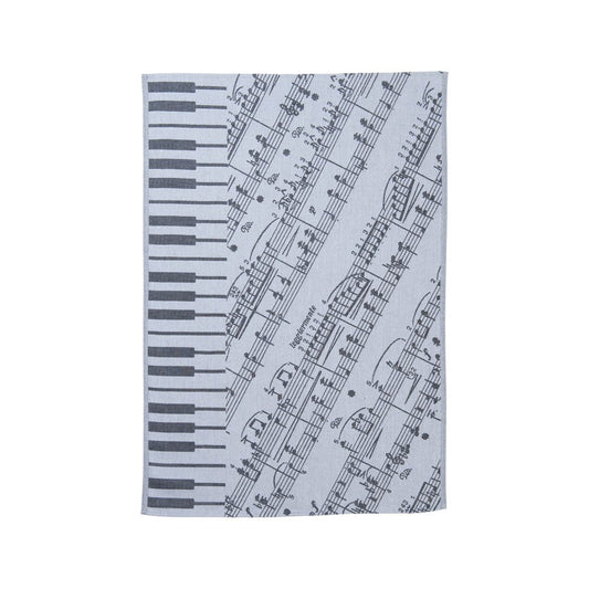 KULTSHTOFF - Notenmuster Küchenhandtuch - Stilvolles Schweizer Design, Äußerst saugfähig 🎶✨