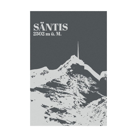 KULTSHTOFF - Säntis Berg Küchentuch - Schwarz - Alpiner Chic 🏔️✨