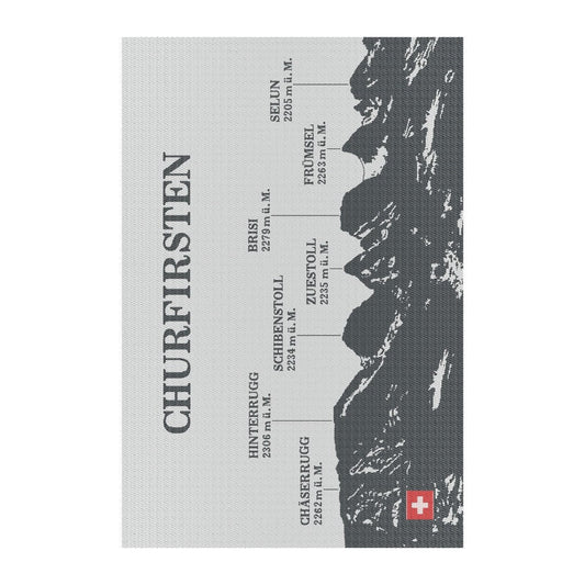 KULTSHTOFF - Churfirsten-Scherli Küchenhandtuch (Schwarz) - Schweizer Charme bei jedem Abwischen ✨🖤