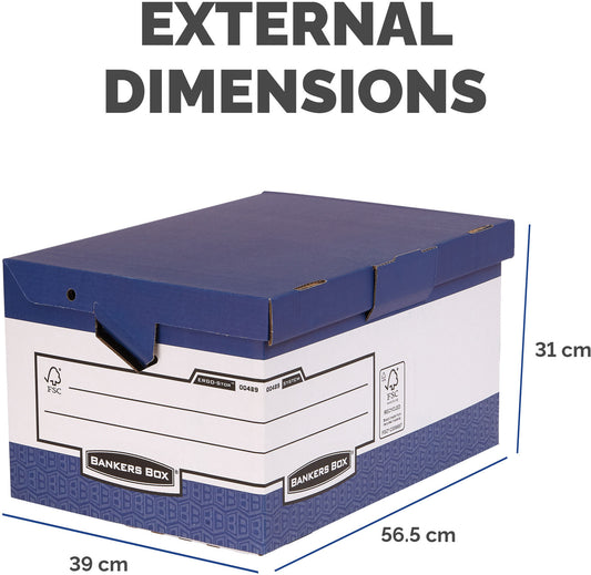FELLOWES BankersBox Maxi 0048901 weiss/blau 378x301x560mm