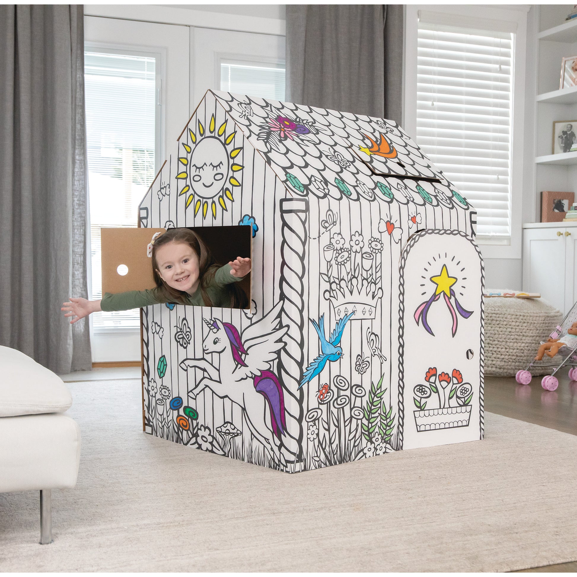 FELLOWES Spielhaus BANKERS BOX 1232401 Einhorn 121x97x81cm