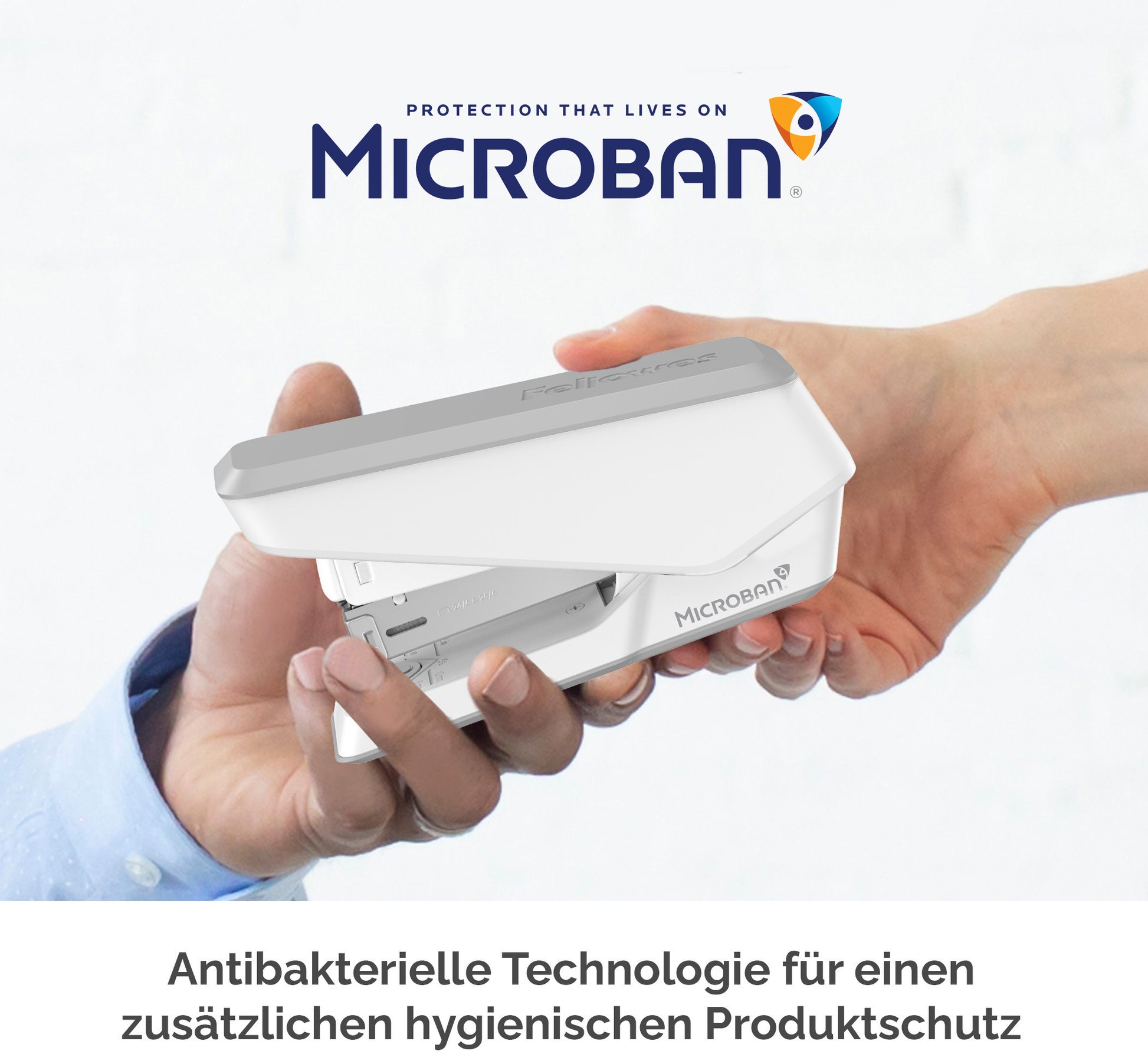 FELLOWES Heftgerät EasyPress LX840 5011701 Microban, weiss 25 Blatt