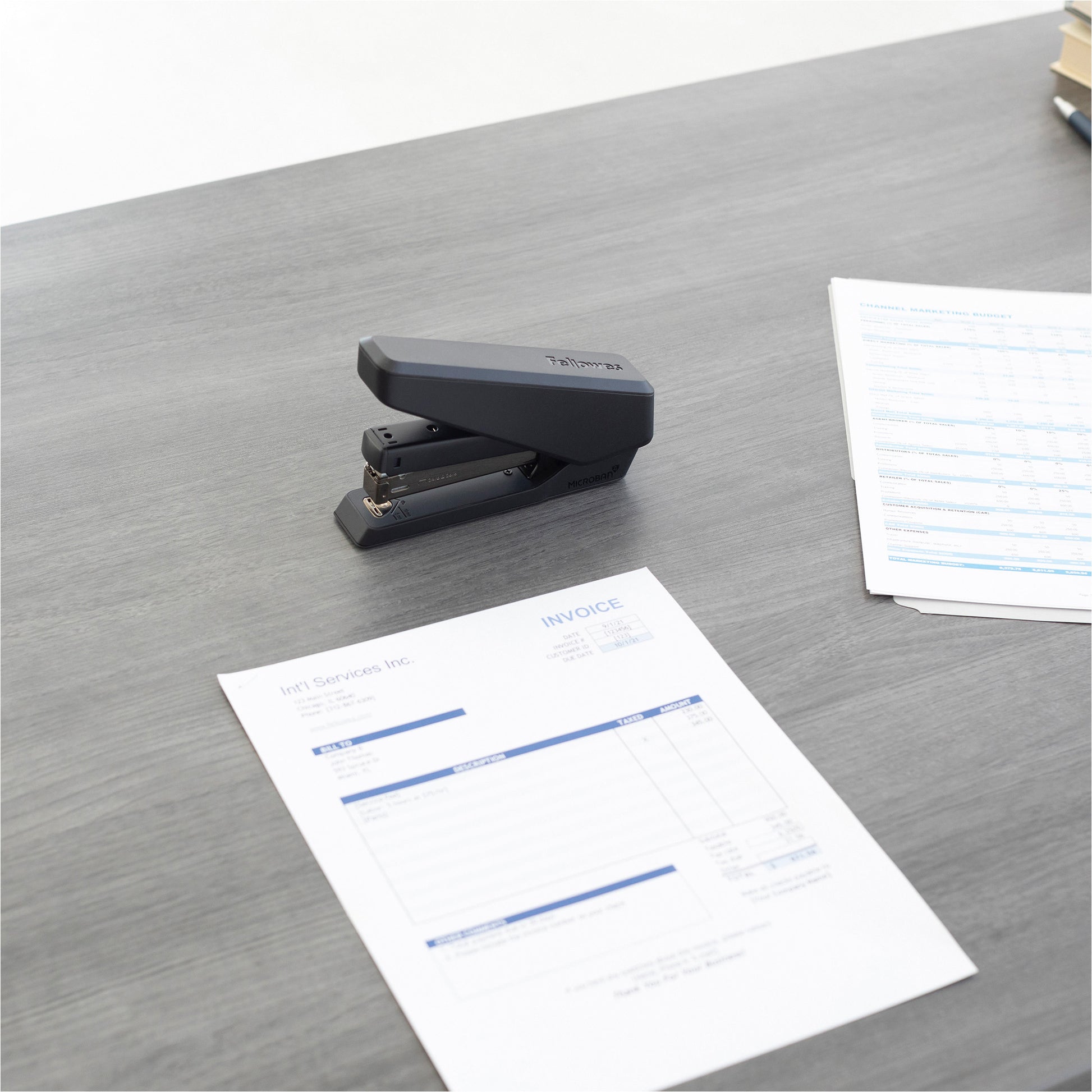 FELLOWES Heftgerät EasyPress LX850 5013001 Microban, schwarz 25 Blatt