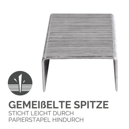 FELLOWES Heftklammern 26/6 mm 5117501 Vollstreifen 5000 STK