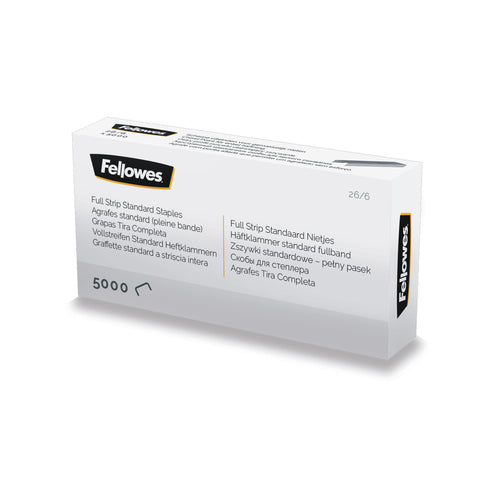 FELLOWES Heftklammern 26/6 mm 5117501 Vollstreifen 5000 STK
