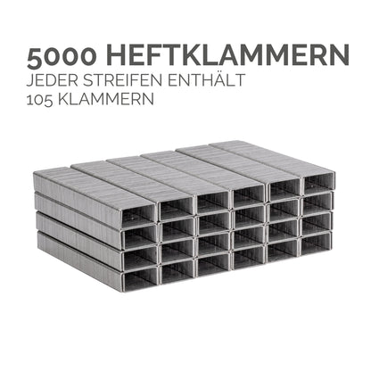 FELLOWES Heftklammern 26/6 mm 5117601 Halbstreifen 5000 STK