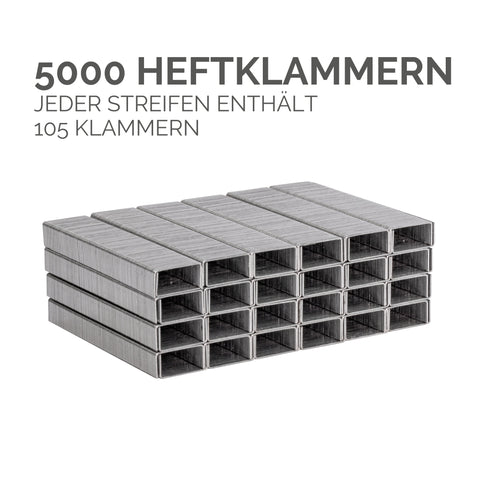 FELLOWES Heftklammern 26/6 mm 5117601 Halbstreifen 5000 STK