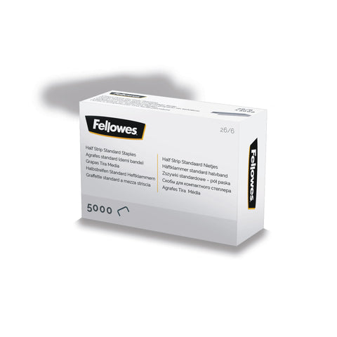 FELLOWES Heftklammern 26/6 mm 5117601 Halbstreifen 5000 STK