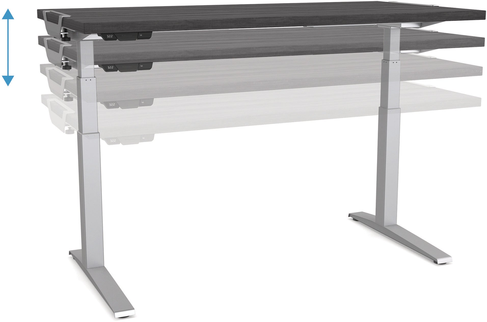 FELLOWES Levado Tischplatte 9870101 1600mm x 800mm Weiss