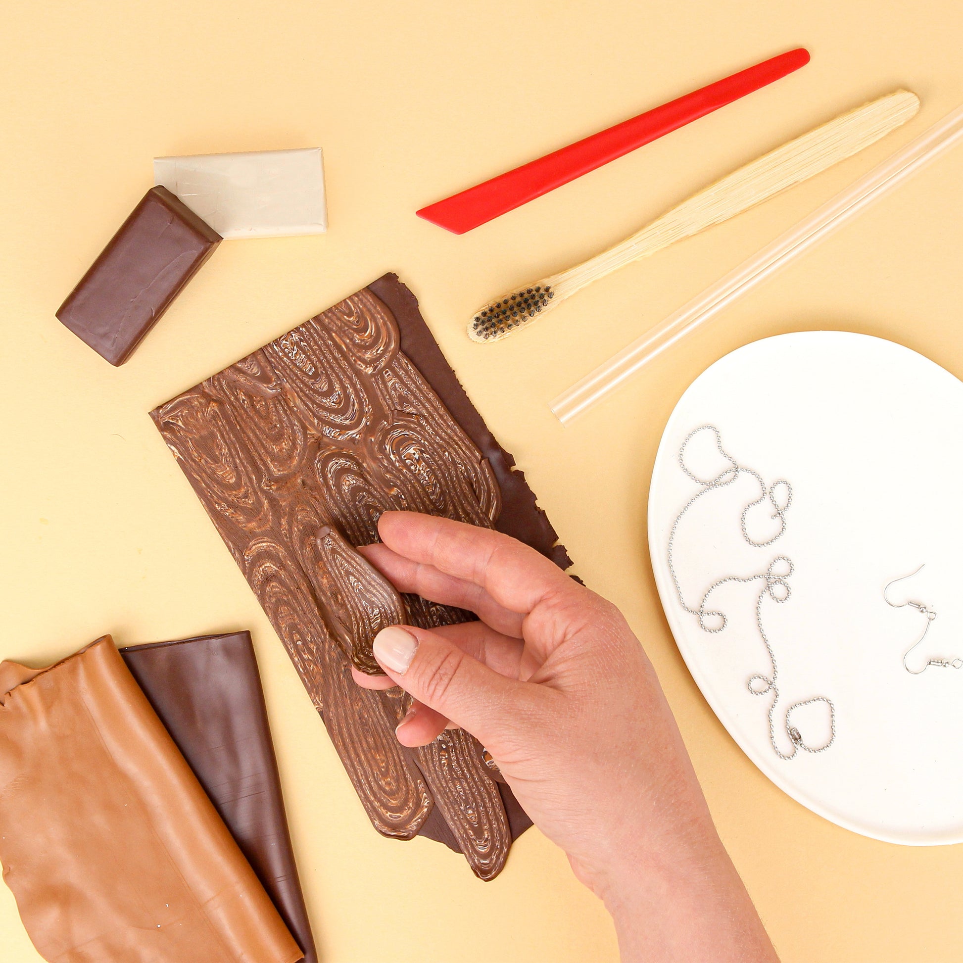 FIMO Modellierset 4x25g 8025HTC1 Holz Design