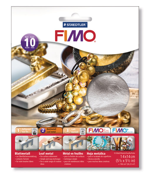 FIMO Blattmetall 14x14cm 8781-81 silber