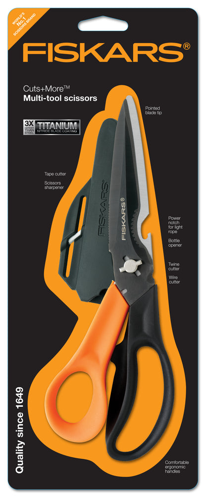 FISKARS Mehrzweckschere 23cm 1000809 orange/schwarz, Rechtshänder