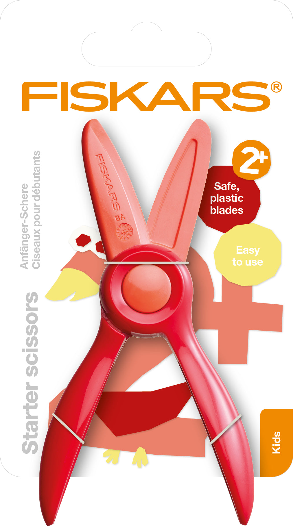 FISKARS Kinderschere 9.5cm 1064065 rot, für Anfänger