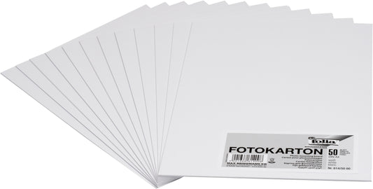 FOLIA Fotokarton A4 614/50 00 300g, weiss 50 Blatt