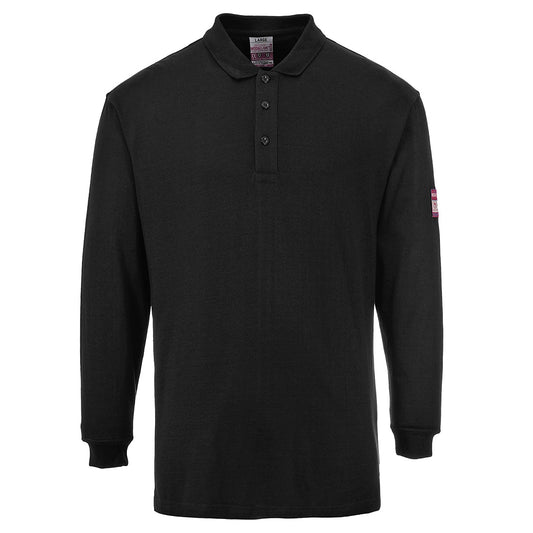 Portwest FR10 Poloshirt – Schwarz – bequem & funktional