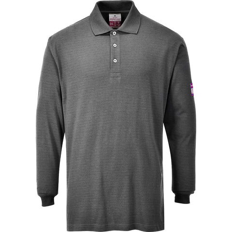 Portwest FR10 Poloshirt – Grau – bequem & funktional