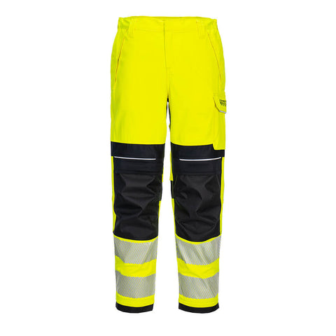 Portwest FR409 Hose – Gelb/Schwarz – strapazierfähige Arbeitshose