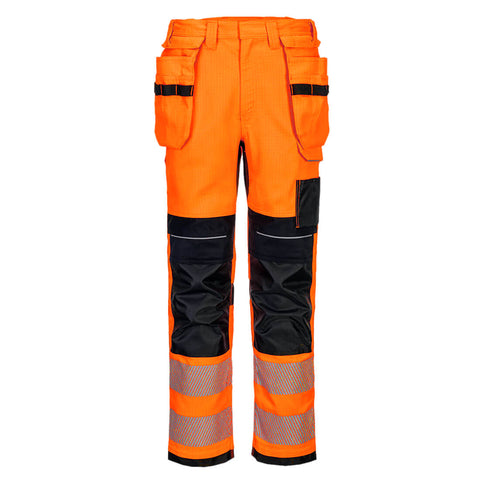 Portwest FR415 Hose – Orange/Schwarz – strapazierfähige Arbeitshose