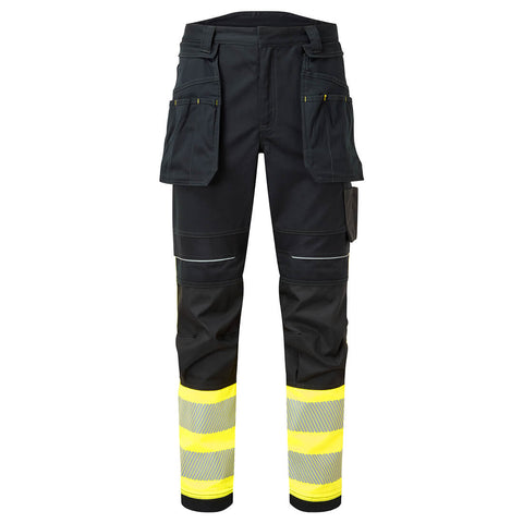 Portwest FR416 Hose – Gelb/Schwarz – strapazierfähige Arbeitshose