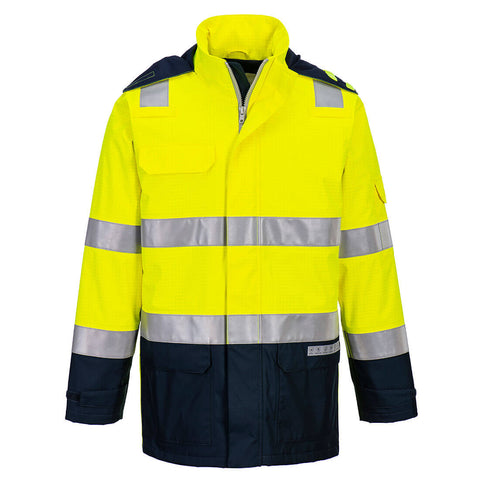 Portwest FR605 Arbeitsjacke – Gelb/Marine – robust & funktional