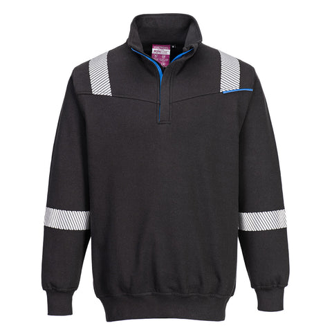 Portwest FR710 Sweatshirt – Schwarz – bequem & sichtbar