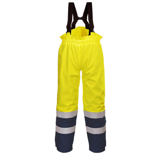 Portwest FR78 Hose – Gelb/Marine – strapazierfähige Arbeitshose