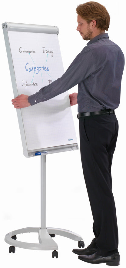 FRANKEN Flipchart-Tafel Deluxe FC81 Mobil 67x95cm, hellgrau