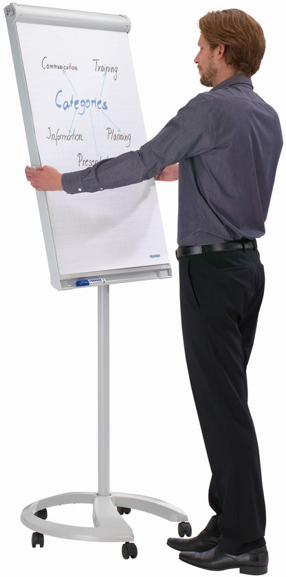 FRANKEN Flipchart-Tafel Deluxe FC81 Mobil 67x95cm, hellgrau