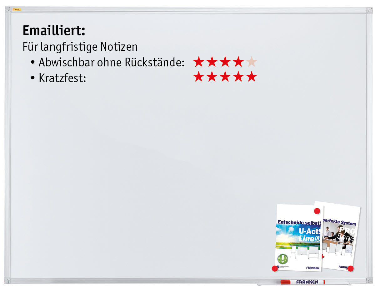 FRANKEN Whiteboard SC2202SB X-tra!Line emailliert 60x90cm