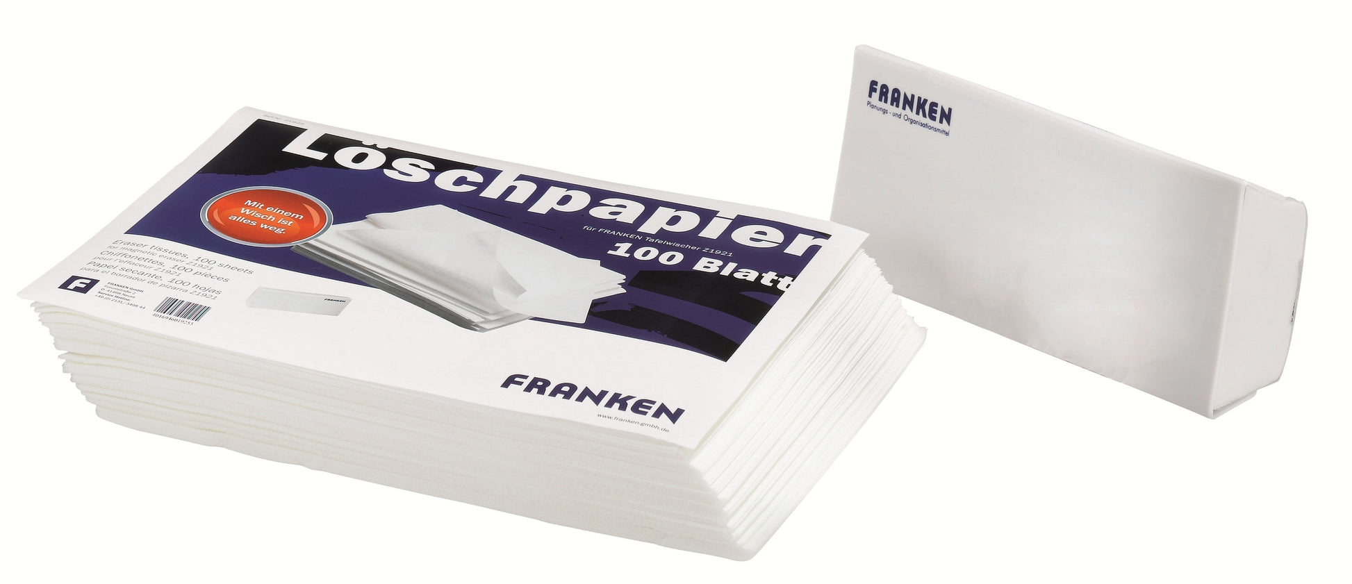 FRANKEN Löscher Whiteboard Z1921 7,5x4,5x16cm, weiss