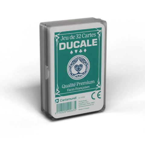 DUCALE ORIGINE BOITE PLASTIQUE 32 CARTES BELOTE SOUS DISPLAY