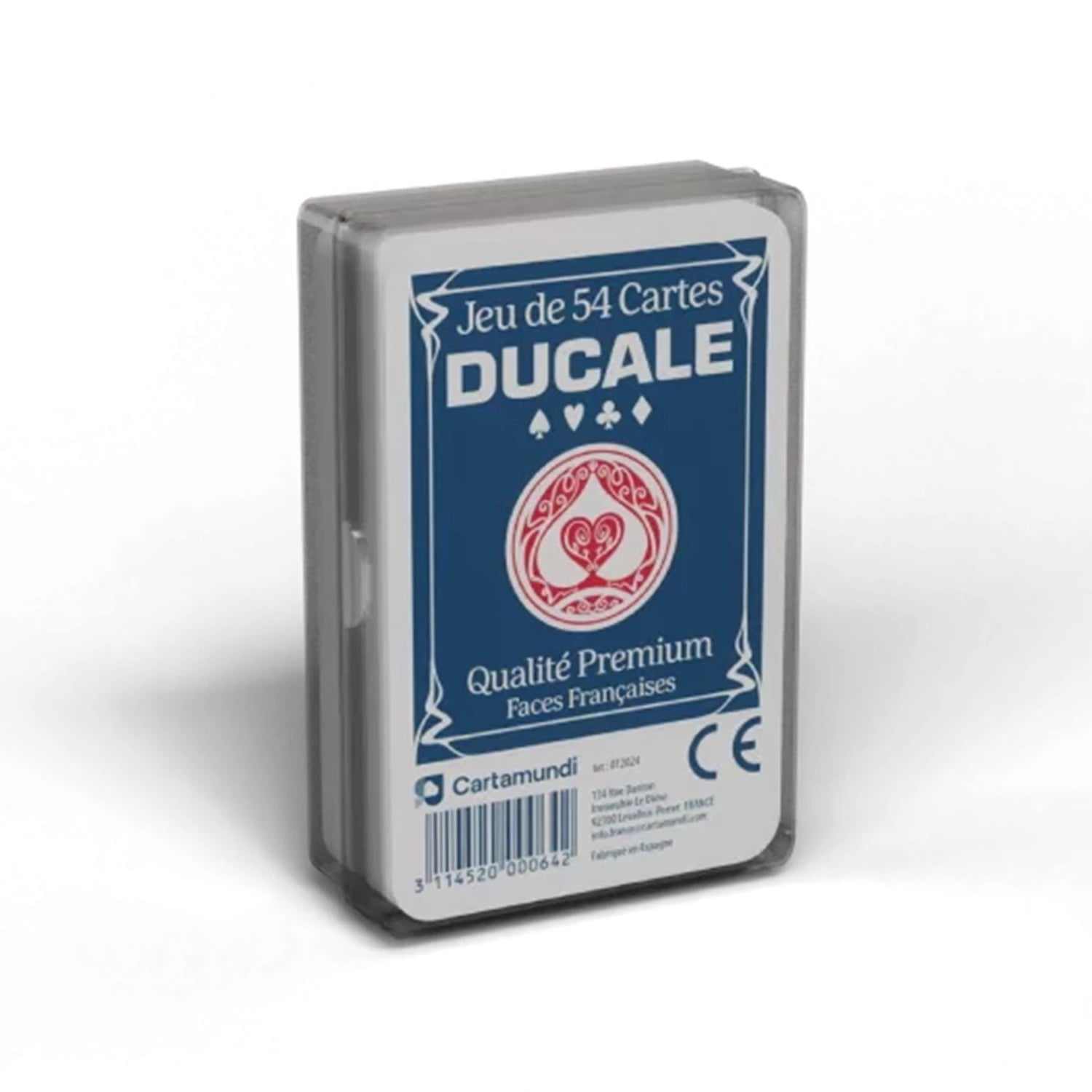 DUCALE ORIGINE BOITE PLASTIQUE 54 CARTES SOUS DISPLAY