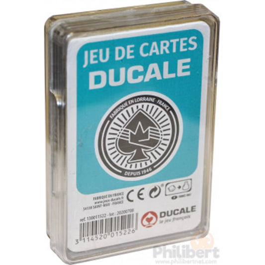 DUCALE BOITE PLASTIQUE 54 CARTES SOUS PRESENTOIR