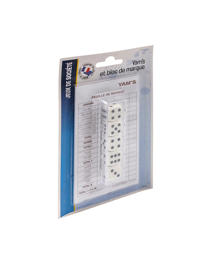 YAM'S 5 DES 18 MM EN BOITE PLASTIQUE BLISTER