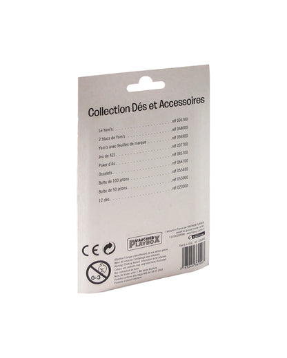 YAM'S 5 DES 18 MM EN BOITE PLASTIQUE BLISTER