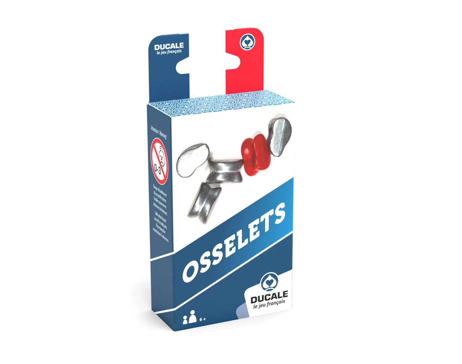 5 OSSELETS METAL EN BOITE PLASTIQUE