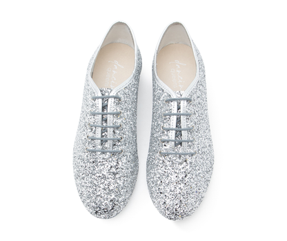 Flow Tanzschuhe in Silber Glitter