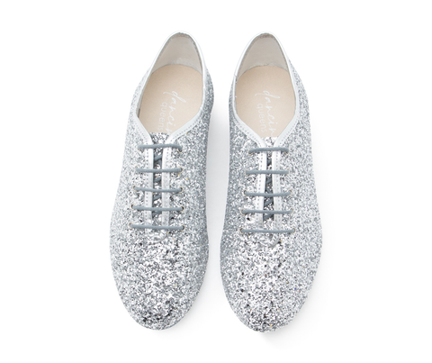 Flow Tanzschuhe in Silber Glitter