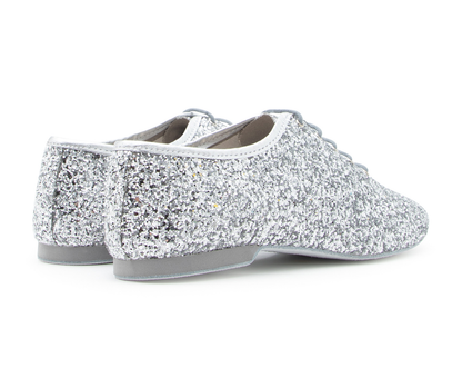 Flow Tanzschuhe in Silber Glitter