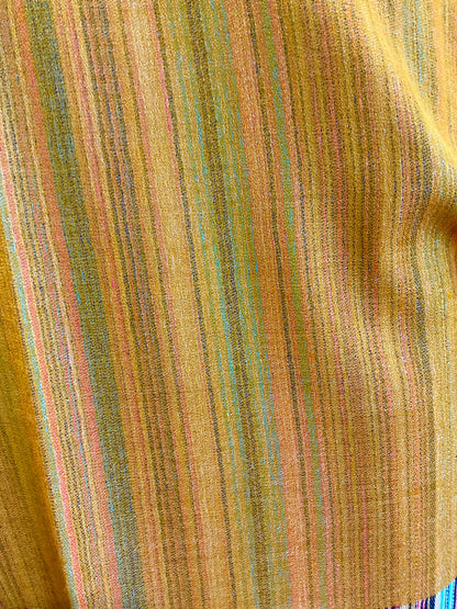 AISHITERU - Solenne Kani Cashmere Shawl - Golden Elegance, Handwoven ✨🧶