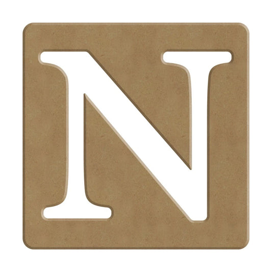 N SCRABBLE BUCHSTABE - 6CM - 10X10CM