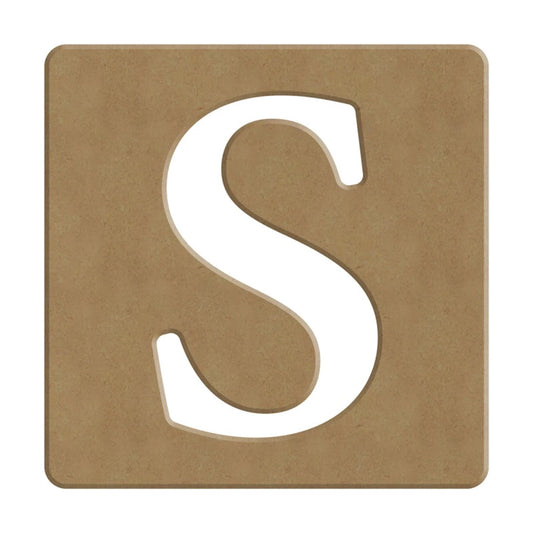 S SCRABBLE BUCHSTABE - 6CM - 10X10CM