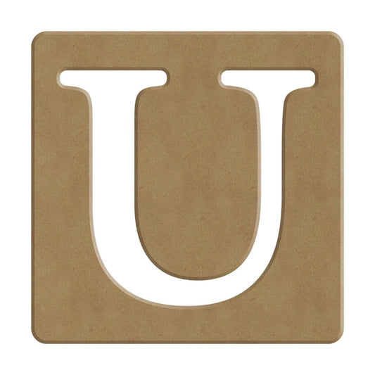 U SCRABBLE BUCHSTABE - 6CM - 10X10CM