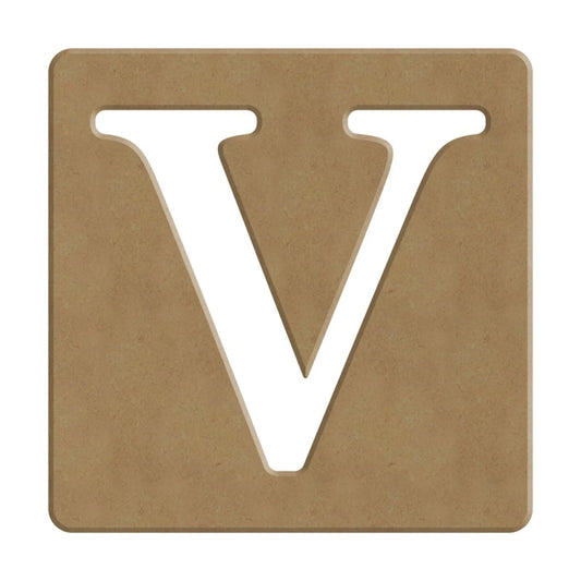 V SCRABBLE BUCHSTABE - 6CM - 10X10CM