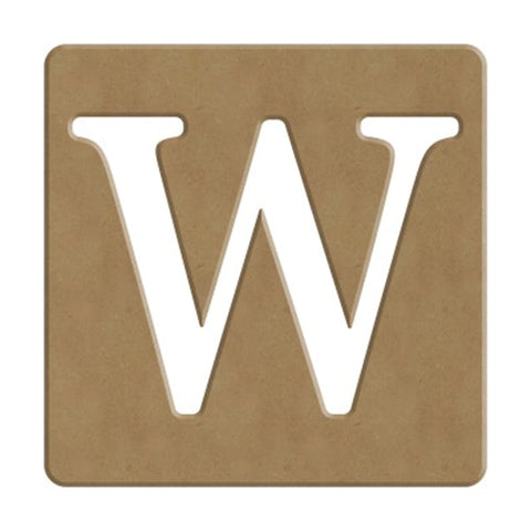 W SCRABBLE BUCHSTABE - 6CM - 10X10CM
