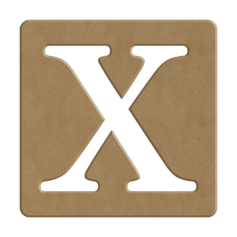 X SCRABBLE BUCHSTABE - 6CM - 10X10CM