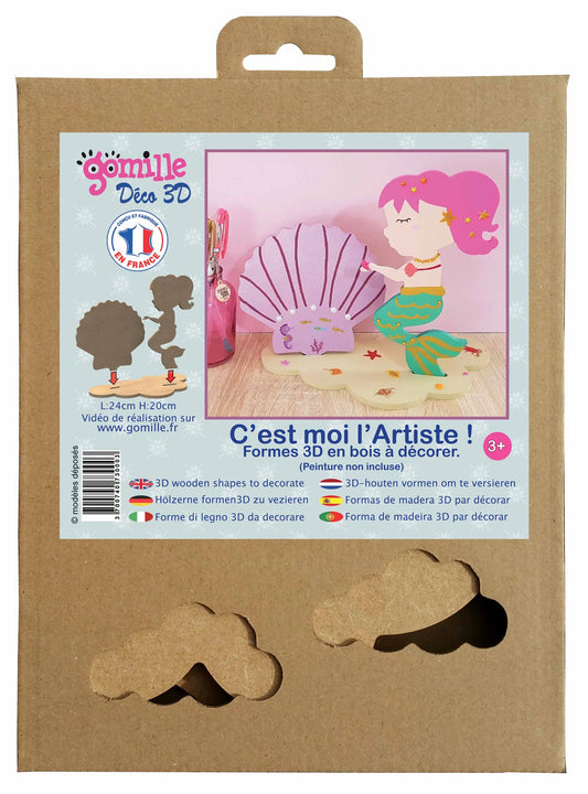 MEERJUNGFRAU / MUSCHELN - DEKO 3D