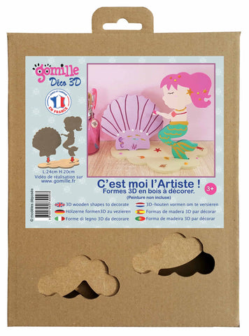 MEERJUNGFRAU / MUSCHELN - DEKO 3D