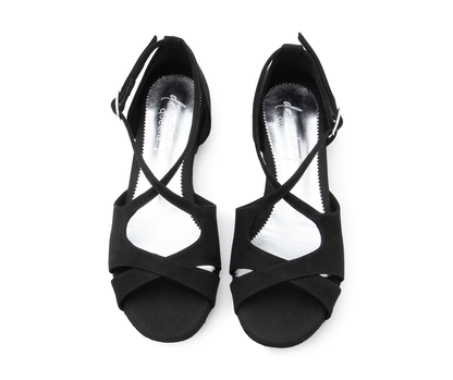 Grace Harmony - Chaussures de danse en suede noir - Entrez dans l'élégance ! 💃🕺